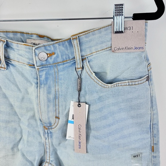 Calvin Klein Light Wash Denim Shorts - Picture 2 of 7